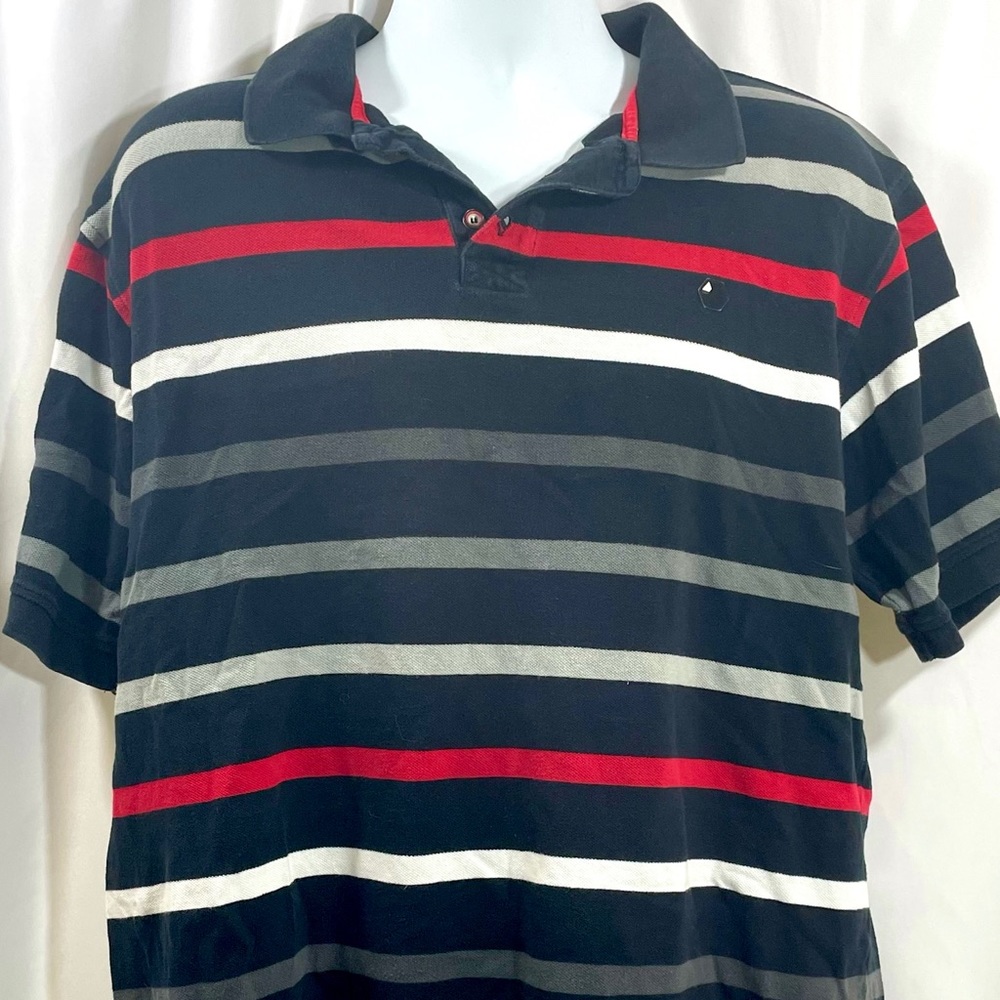 South Pole Black Striped Polo Men’s XL Shirt